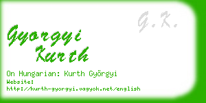 gyorgyi kurth business card